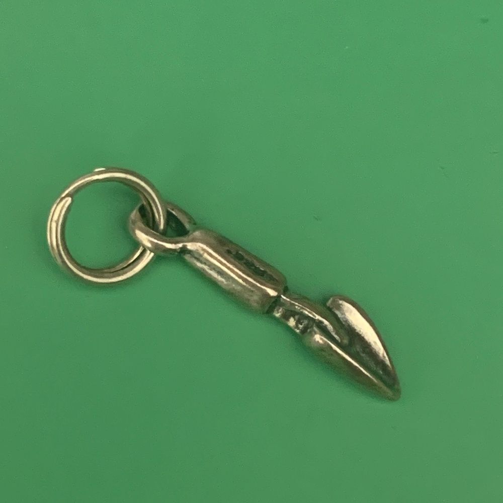 .925 Garden Hand Shovel Sterling Silver Jewelry Charm #garden tools